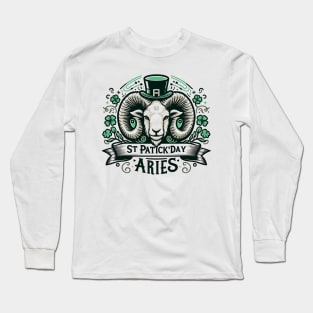 Astrology for Aries Birthday on St. Patrick's Day Long Sleeve T-Shirt